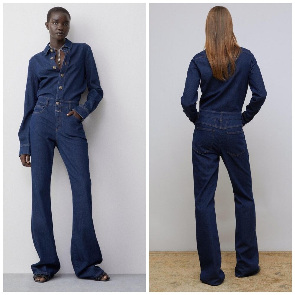 NWOT Closed Free People Leoma Denim Coverall Jumpsuit $645 Large